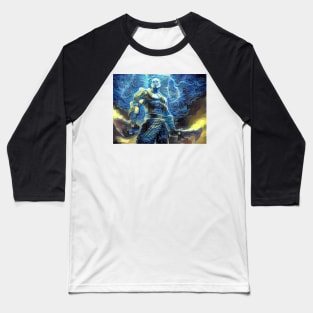 God of War Kratos Starry Night Baseball T-Shirt